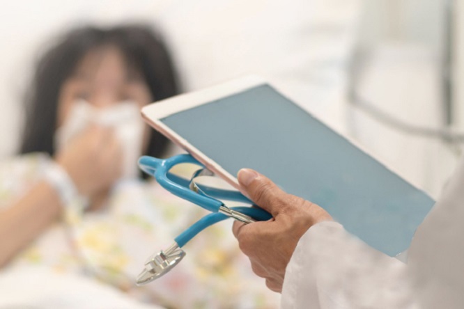 Doctor stethoscope patient
