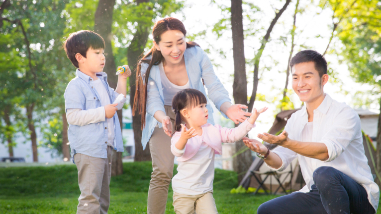 Family spending quality time