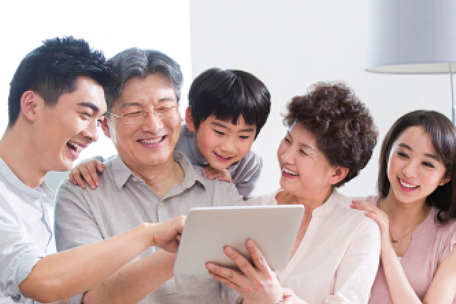 Family spending quality time together
