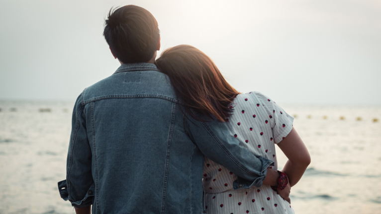 Couple by the beach