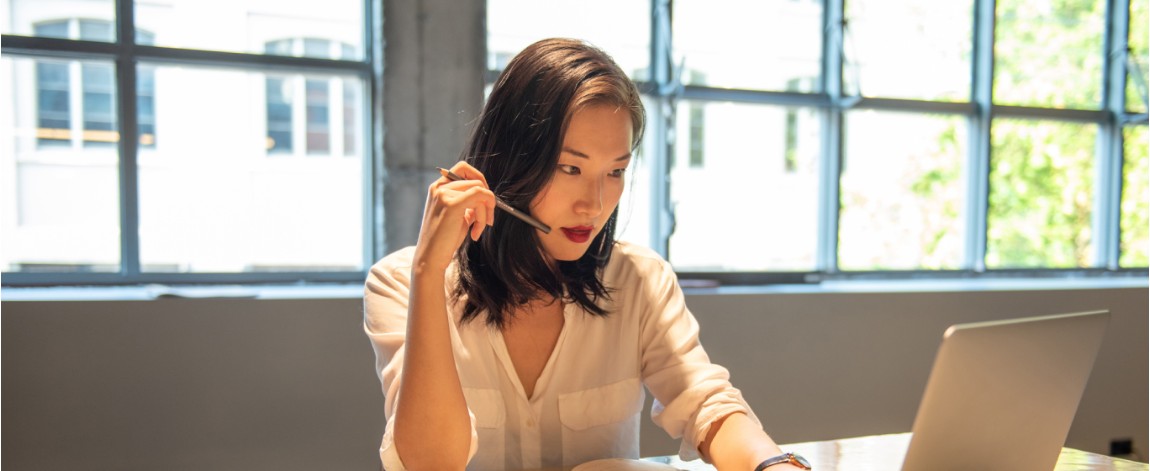 Girl doing financial planning
