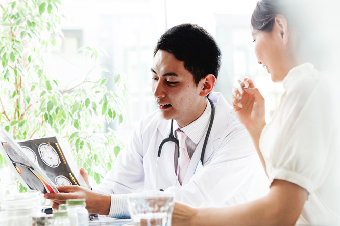 Doctor explaining to patient
