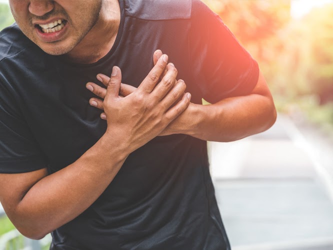 Man having cardiac arrest