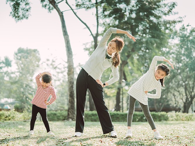 Family morning exercise