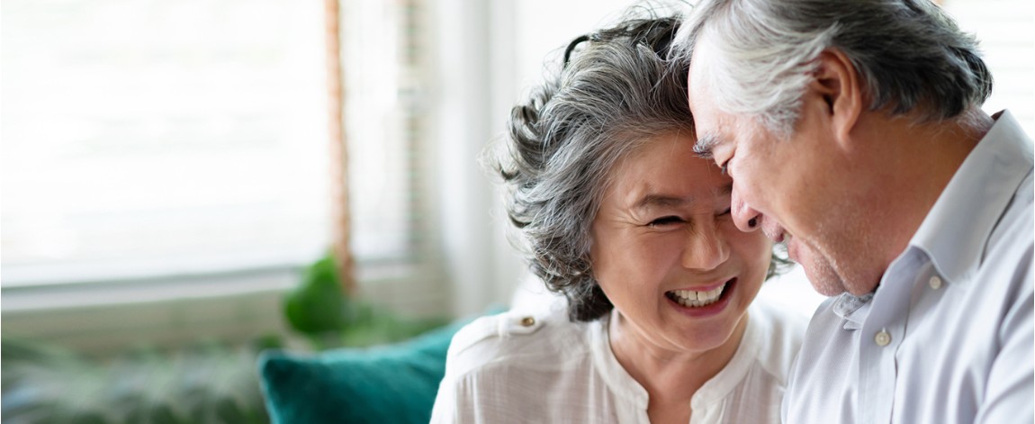 An old loving couple