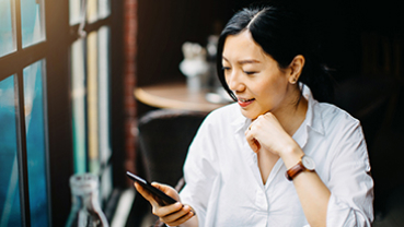 Woman looking at phone